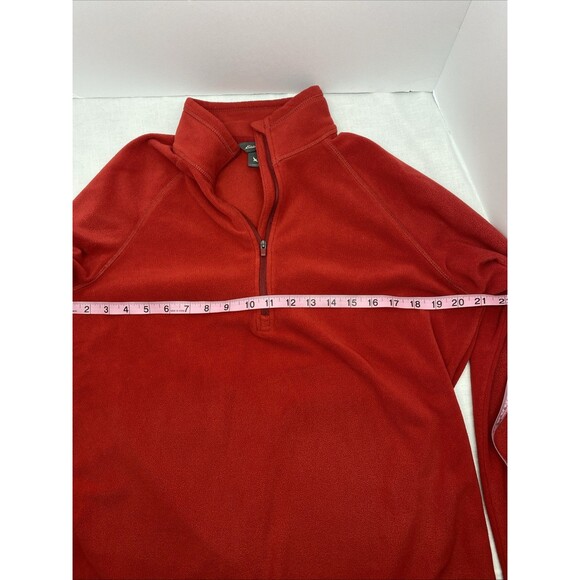 Eddie Bauer Women’s 1/4 Zip Fleece Pullover - Size Large - Red Outdoors Running - Picture 4 of 6